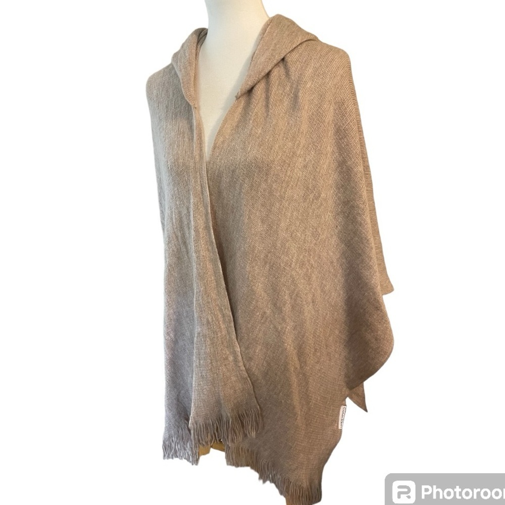 Hooded Fringe Trim Shawl by Calvin Klein - Picture 4 of 12